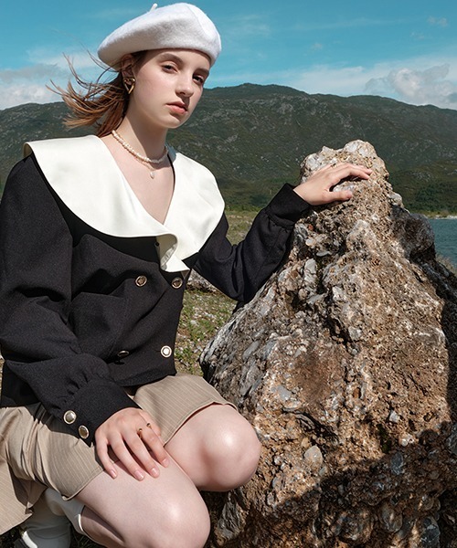 Fano Studios（ファノ ストゥディオズ）の「【Fano Studios】Flare sailor collar double jacket FQ21W086（テーラードジャケット・レディース・ブラック・L/M/S）」の16枚目の写真