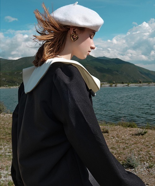 Fano Studios（ファノ ストゥディオズ）の「【Fano Studios】Flare sailor collar double jacket FQ21W086（テーラードジャケット・レディース・ブラック・L/M/S）」の18枚目の写真