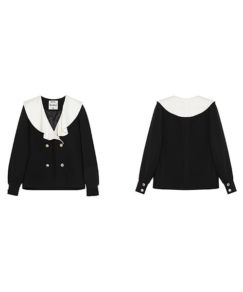 Fano Studios（ファノ ストゥディオズ）の「【Fano Studios】Flare sailor collar double jacket FQ21W086（テーラードジャケット・レディース・ブラック・L/M/S）」の21枚目の写真