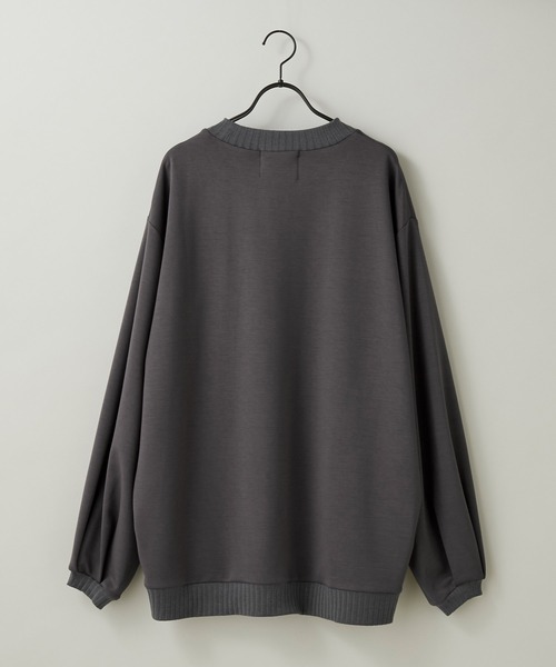 anown（アノン）の「loose silhouette ponte fabric sweat/ルーズシルエット　ポンチスウェット【インフルエンサー けんいちろー×anown 限定コラボ】（スウェット・メンズ・チャコールグレー/ブラック・S/M/L）」の22枚目の写真