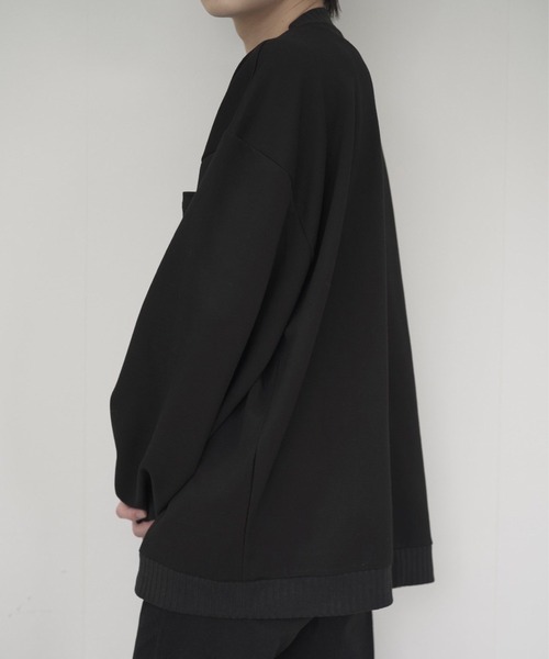 anown（アノン）の「loose silhouette ponte fabric sweat/ルーズシルエット　ポンチスウェット【インフルエンサー けんいちろー×anown 限定コラボ】（スウェット・メンズ・チャコールグレー/ブラック・S/M/L）」の9枚目の写真