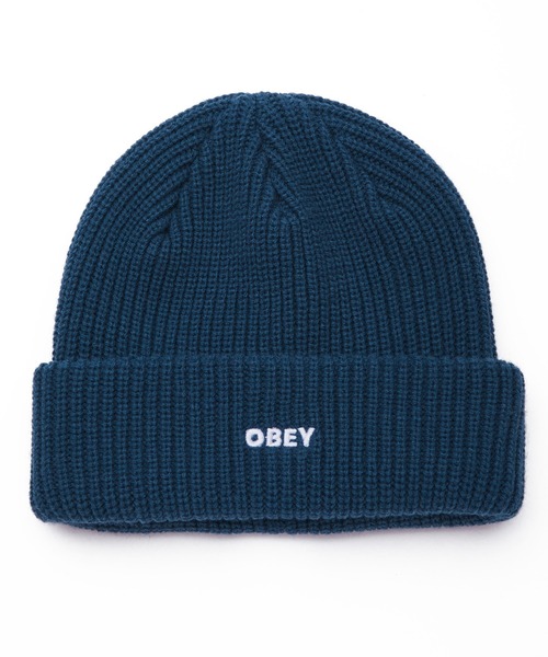 OBEY（オベイ）の「OBEY/オベイ　アクリル ニットビーニー（ニットキャップ/ビーニー・メンズ・ネイビー/ブラック/ベージュ/キャメル/ブラウン/グリーン・FREE）」の5枚目の写真