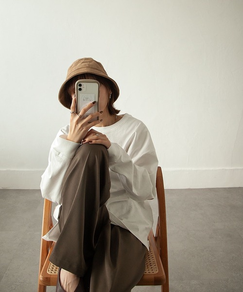 Chillfar（チルファー）の「コーデュロイバケットハット（ハット・レディース・ブラック/ベージュ/モカ・FREE）」の10枚目の写真