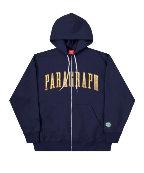 【PARAGRAPH/パラグラフ】ARCH LOGO ZIP HOODIE/アーチロゴ フーディ ジップアップパーカー ジップアップ