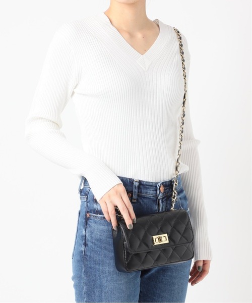 La TOTALITE(ラトータリテ)の「《追加2》【MILOS/ミロス】キルティングチェーンBAG◆(ショルダーバッグ・レディース・ベージュ/ブラック・FREE)」の6枚目の写真