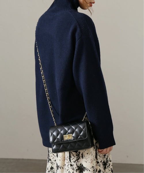 La TOTALITE(ラトータリテ)の「《追加2》【MILOS/ミロス】キルティングチェーンBAG◆(ショルダーバッグ・レディース・ベージュ/ブラック・FREE)」の3枚目の写真