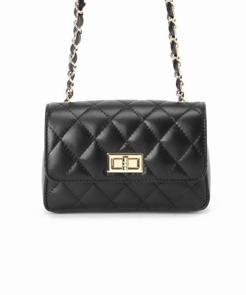 La TOTALITE(ラトータリテ)の「《追加2》【MILOS/ミロス】キルティングチェーンBAG◆(ショルダーバッグ・レディース・ベージュ/ブラック・FREE)」の5枚目の写真
