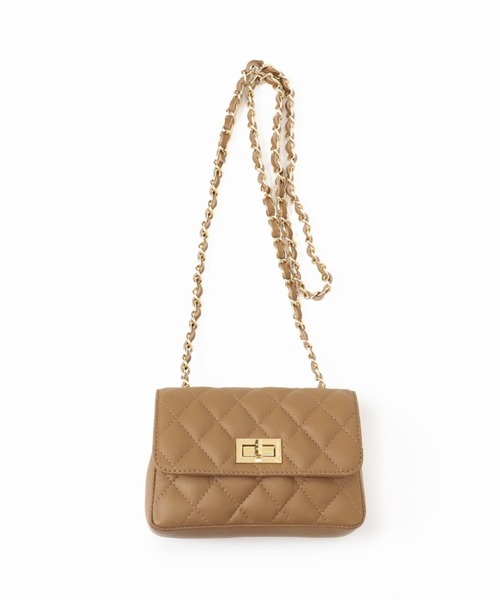 La TOTALITE(ラトータリテ)の「《追加2》【MILOS/ミロス】キルティングチェーンBAG◆(ショルダーバッグ・レディース・ベージュ/ブラック・FREE)」の22枚目の写真