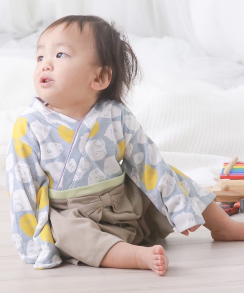 KYOETSU(キョウエツ)の「すみっコぐらし ロンパース 男の子(ロンパース・キッズ・サックスブルー/グリーン系その他/カーキ・60cm/80cm/70cm/90cm)」の3枚目の写真