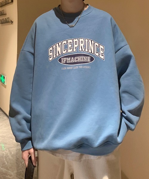 MGV(エムジーヴィー)の「オーバーサイズカレッジロゴスウェット(スウェット・メンズ・ホワイト/ブラック/グレー/ブルー/オレンジ・MEDIUM/LARGE/X-LARGE)」の4枚目の写真