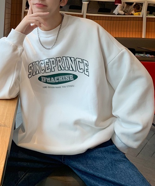 MGV(エムジーヴィー)の「オーバーサイズカレッジロゴスウェット(スウェット・メンズ・ホワイト/ブラック/グレー/ブルー/オレンジ・MEDIUM/LARGE/X-LARGE)」の17枚目の写真