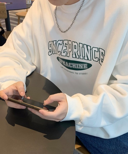 MGV(エムジーヴィー)の「オーバーサイズカレッジロゴスウェット(スウェット・メンズ・ホワイト/ブラック/グレー/ブルー/オレンジ・MEDIUM/LARGE/X-LARGE)」の19枚目の写真