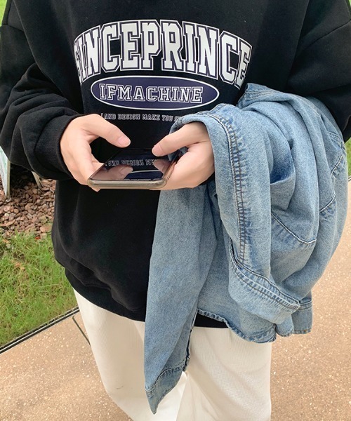 MGV(エムジーヴィー)の「オーバーサイズカレッジロゴスウェット(スウェット・メンズ・ホワイト/ブラック/グレー/ブルー/オレンジ・MEDIUM/LARGE/X-LARGE)」の12枚目の写真