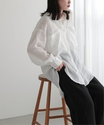 AZUMADAKI DYEING RAMIE LONG SHIRT