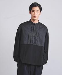 EN ROUTE | ＜EN ROUTE（アンルート）＞ コットンピケ コンビ バンドカラー プルオーバーシャツ(シャツ/ブラウス)