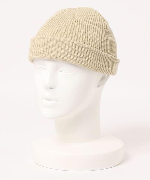 Anuenue（アヌエヌエ）の「ショートニットキャップ（ニットキャップ/ビーニー・レディース・ホワイト/ブラック/ベージュ/パープル/ネイビー/ブラウン/グレー/カーキ/ピンク/オレンジ/ブルー/エメラルド/ダークグレー/マスタード/ワインレッド/ベビーピンク/黄緑系/レッド・FREE）」の7枚目の写真