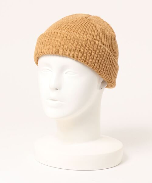 Anuenue（アヌエヌエ）の「ショートニットキャップ（ニットキャップ/ビーニー・レディース・ホワイト/ブラック/ベージュ/パープル/ネイビー/ブラウン/グレー/カーキ/ピンク/オレンジ/ブルー/エメラルド/ダークグレー/マスタード/ワインレッド/ベビーピンク/黄緑系/レッド・FREE）」の6枚目の写真