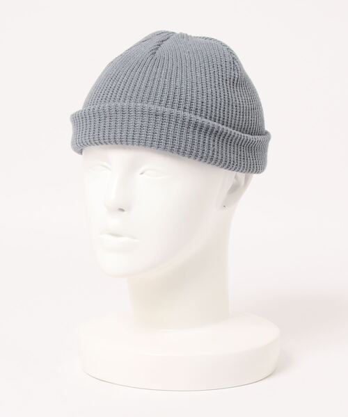 Anuenue（アヌエヌエ）の「ショートニットキャップ（ニットキャップ/ビーニー・レディース・ホワイト/ブラック/ベージュ/パープル/ネイビー/ブラウン/グレー/カーキ/ピンク/オレンジ/ブルー/エメラルド/ダークグレー/マスタード/ワインレッド/ベビーピンク/黄緑系/レッド・FREE）」の4枚目の写真