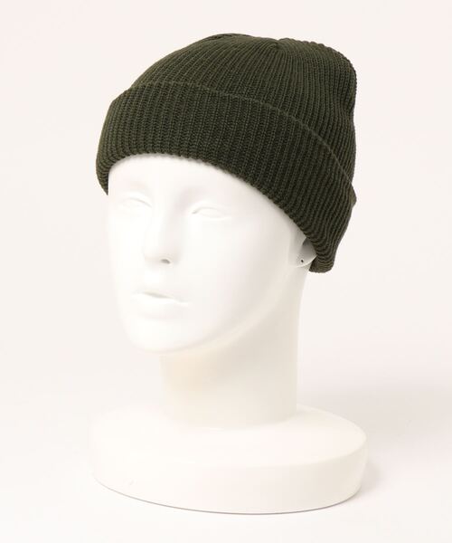 Anuenue（アヌエヌエ）の「ショートニットキャップ（ニットキャップ/ビーニー・レディース・ホワイト/ブラック/ベージュ/パープル/ネイビー/ブラウン/グレー/カーキ/ピンク/オレンジ/ブルー/エメラルド/ダークグレー/マスタード/ワインレッド/ベビーピンク/黄緑系/レッド・FREE）」の8枚目の写真