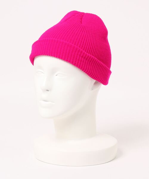 Anuenue（アヌエヌエ）の「ショートニットキャップ（ニットキャップ/ビーニー・レディース・ホワイト/ブラック/ベージュ/パープル/ネイビー/ブラウン/グレー/カーキ/ピンク/オレンジ/ブルー/エメラルド/ダークグレー/マスタード/ワインレッド/ベビーピンク/黄緑系/レッド・FREE）」の14枚目の写真
