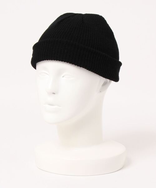 Anuenue（アヌエヌエ）の「ショートニットキャップ（ニットキャップ/ビーニー・レディース・ホワイト/ブラック/ベージュ/パープル/ネイビー/ブラウン/グレー/カーキ/ピンク/オレンジ/ブルー/エメラルド/ダークグレー/マスタード/ワインレッド/ベビーピンク/黄緑系/レッド・FREE）」の3枚目の写真