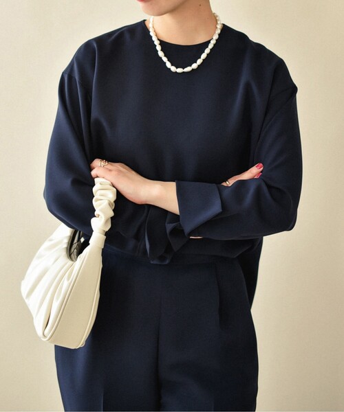 UNTITLED（アンタイトル）の「◆ジョーゼットブラウス【洗える】（シャツ/ブラウス・レディース・ブラック/ライトベージュ/ダークネイビー・01/03/00/04/48/02/44）」の3枚目の写真