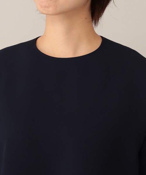 UNTITLED（アンタイトル）の「◆ジョーゼットブラウス【洗える】（シャツ/ブラウス・レディース・ブラック/ライトベージュ/ダークネイビー・01/03/00/04/48/02/44）」の8枚目の写真