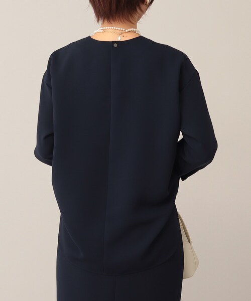 UNTITLED（アンタイトル）の「◆ジョーゼットブラウス【洗える】（シャツ/ブラウス・レディース・ブラック/ライトベージュ/ダークネイビー・01/03/00/04/48/02/44）」の15枚目の写真