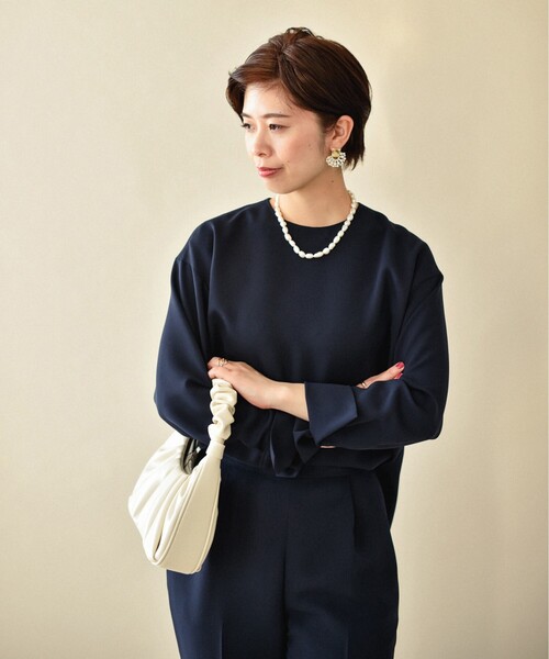 UNTITLED（アンタイトル）の「◆ジョーゼットブラウス【洗える】（シャツ/ブラウス・レディース・ブラック/ライトベージュ/ダークネイビー・01/03/00/04/48/02/44）」の17枚目の写真