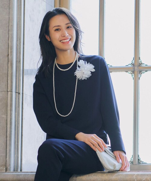 UNTITLED（アンタイトル）の「◆ジョーゼットブラウス【洗える】（シャツ/ブラウス・レディース・ブラック/ライトベージュ/ダークネイビー・01/03/00/04/48/02/44）」の21枚目の写真