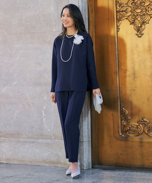 UNTITLED（アンタイトル）の「◆ジョーゼットブラウス【洗える】（シャツ/ブラウス・レディース・ブラック/ライトベージュ/ダークネイビー・01/03/00/04/48/02/44）」の22枚目の写真