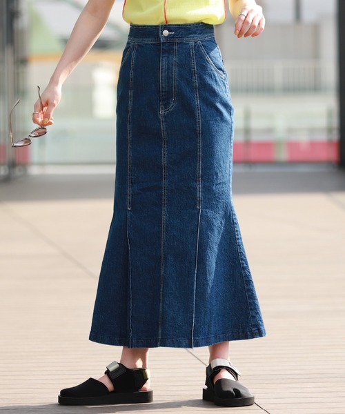 Ray BEAMS（レイビームス）の「Ray BEAMS / デニム マーメイド スカート（スカート・レディース・ブルー系その他4・1/0）」の18枚目の写真