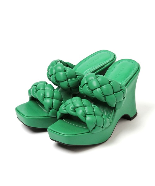 PAGEBOY（ページボーイ）の「プラットフォームサンダル（サンダル・レディース・ブラック/グリーン・MEDIUM/LARGE）」の9枚目の写真