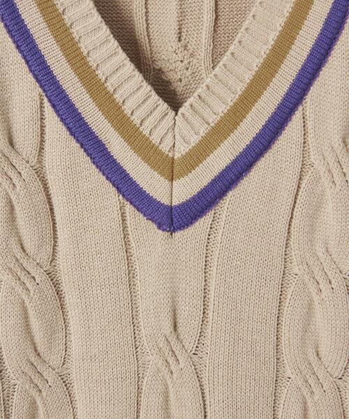 info. BEAUTY&YOUTH（インフォビューティアンドユース）の「【WEB限定】＜info. BEAUTY&YOUTH＞ オーバーサイズ チルデンニット（ニット/セーター・メンズ・ネイビー/オフホワイト/ベージュ/その他1・S/M/L）」の15枚目の写真