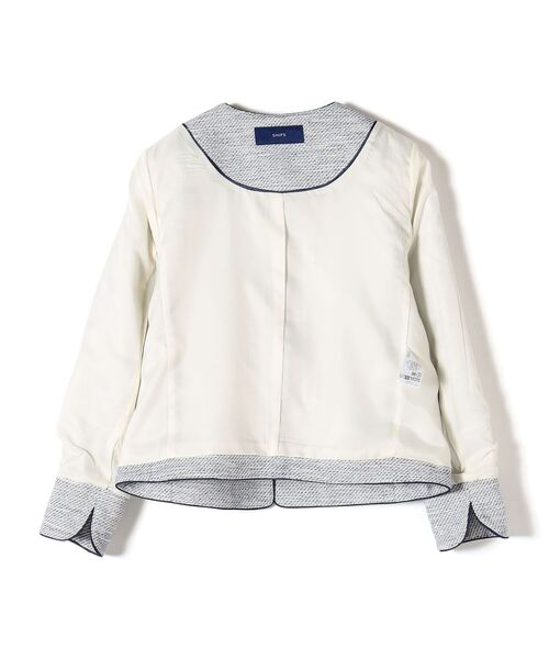 SHIPS（シップス）の「ツイードノーカラージャケット（セットアップ対応）◆（ノーカラージャケット・レディース・ブラック/ブルー/ネイビー・36/38）」の11枚目の写真