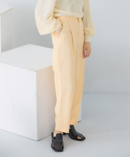 KBF（ケイビーエフ）の「センタープレスジャガードパンツ（その他パンツ・レディース・ブラック/グリーン/イエロー系その他・ONE）」の16枚目の写真