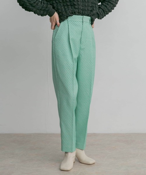 KBF（ケイビーエフ）の「センタープレスジャガードパンツ（その他パンツ・レディース・ブラック/グリーン/イエロー系その他・ONE）」の5枚目の写真