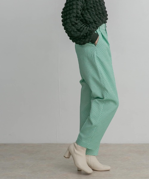 KBF（ケイビーエフ）の「センタープレスジャガードパンツ（その他パンツ・レディース・ブラック/グリーン/イエロー系その他・ONE）」の7枚目の写真