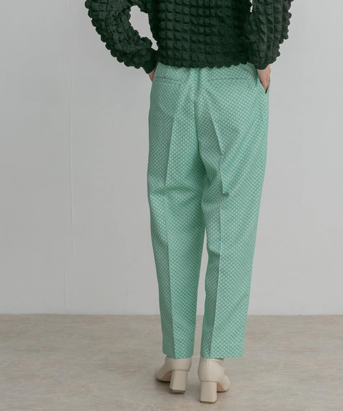 KBF（ケイビーエフ）の「センタープレスジャガードパンツ（その他パンツ・レディース・ブラック/グリーン/イエロー系その他・ONE）」の8枚目の写真