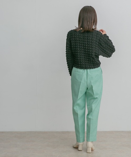 KBF（ケイビーエフ）の「センタープレスジャガードパンツ（その他パンツ・レディース・ブラック/グリーン/イエロー系その他・ONE）」の10枚目の写真