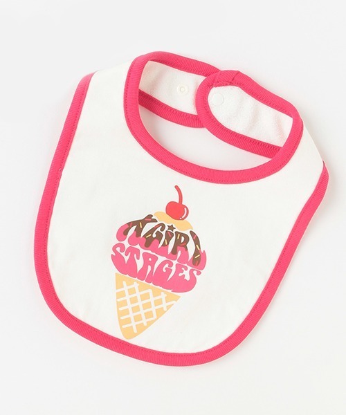 X-girl Stages(エックスガールステージス)の「リンガースタイ(スタイ/よだれかけ・キッズ・レッド/ピンク・FREE)」の2枚目の写真