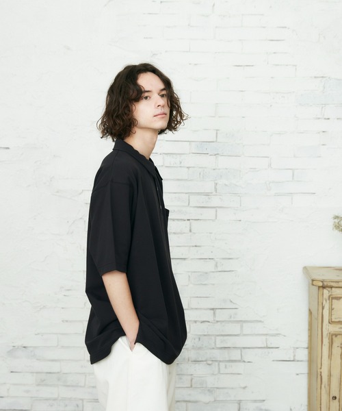 CASPER JOHN（キャスパージョン）の「リラックスポロシャツ（ポロシャツ・メンズ・ホワイト/ブラック・マルチサイズ）」の11枚目の写真