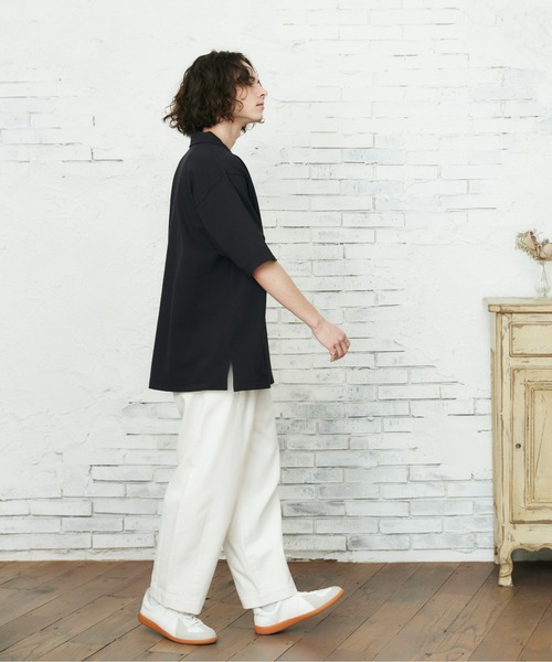 CASPER JOHN（キャスパージョン）の「リラックスポロシャツ（ポロシャツ・メンズ・ホワイト/ブラック・マルチサイズ）」の14枚目の写真