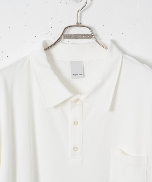 CASPER JOHN（キャスパージョン）の「リラックスポロシャツ（ポロシャツ・メンズ・ホワイト/ブラック・マルチサイズ）」の20枚目の写真