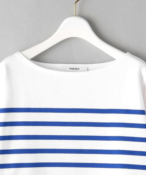 PHEENY（フィーニー）の「＜PHEENY＞ショート バスクボーダー ロングスリーブ プルオーバー Ψ（Tシャツ/カットソー・レディース・オレンジ/コバルトブルー・FREE）」の4枚目の写真