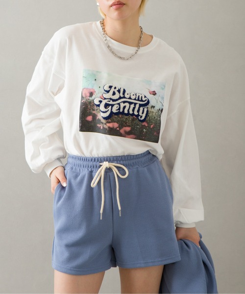 SpRay(スプレイ)の「フォトサガラロングTシャツ(Tシャツ/カットソー・レディース・ブルー/ブラック/オートミール/オフホワイト・FREE)」の12枚目の写真