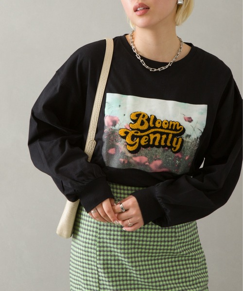 SpRay(スプレイ)の「フォトサガラロングTシャツ(Tシャツ/カットソー・レディース・ブルー/ブラック/オートミール/オフホワイト・FREE)」の17枚目の写真