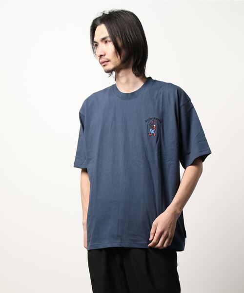 KRIFF MAYER（クリフメイヤー）の「キャンプラビット半袖TEE(ワンポイント)（Tシャツ/カットソー・メンズ・ネイビー/オフホワイト/チャコール/グリーン・MEDIUM/LARGE/X-LARGE）」の7枚目の写真