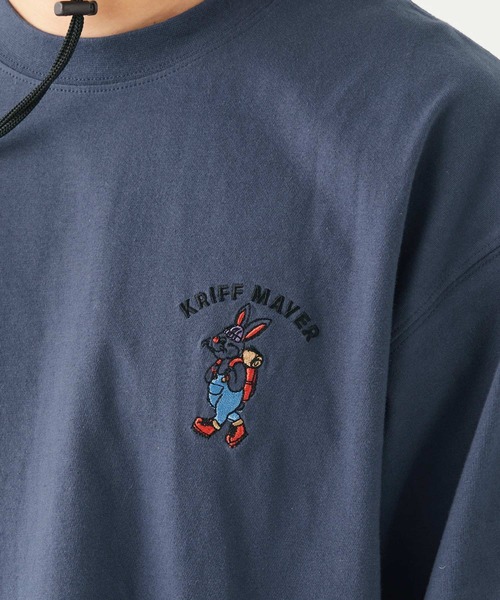 KRIFF MAYER（クリフメイヤー）の「キャンプラビット半袖TEE(ワンポイント)（Tシャツ/カットソー・メンズ・ネイビー/オフホワイト/チャコール/グリーン・MEDIUM/LARGE/X-LARGE）」の13枚目の写真
