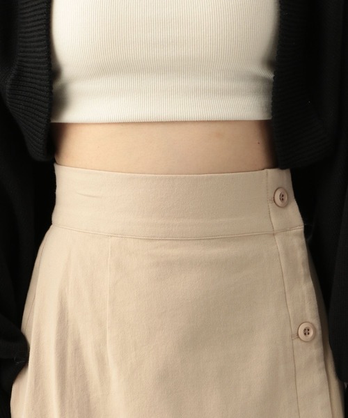 Heather（ヘザー）の「フロントボタンスリットナロースカート